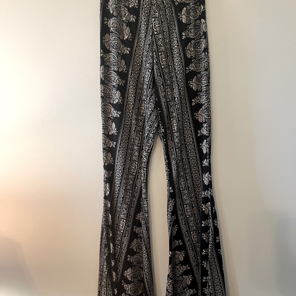 Bohemian Black & Cream Flares